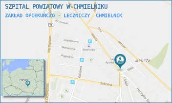 ZAKŁAD OPIEKUŃCZO - LECZNICZY - SZPITAL POWIATOWY W CHMIELNIKU - KIELECKA 1-3,  CHMIELNIK