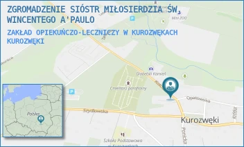 ZAKŁAD OPIEKUŃCZO-LECZNICZY W KUROZWĘKACH - ZGROMADZENIE SIÓSTR MIŁOSIERDZIA ŚW. WINCENTEGO A'PAULO - KOŚCIELNA 4,  KUROZWĘKI