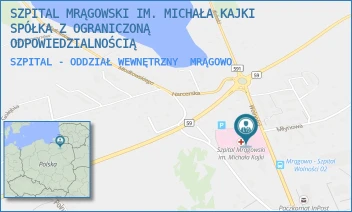 SZPITAL - ODDZIAŁ WEWNĘTRZNY - SZPITAL MRĄGOWSKI IM. MICHAŁA KAJKI SPÓŁKA Z OGRANICZONĄ ODPOWIEDZIALNOŚCIĄ - WOLNOŚCI 3,  MRĄGOWO