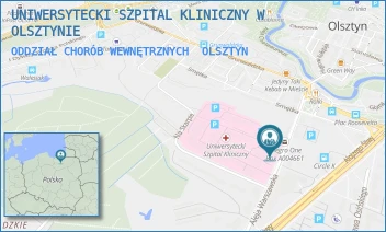 ODDZIAŁ CHORÓB WEWNĘTRZNYCH - UNIWERSYTECKI SZPITAL KLINICZNY W OLSZTYNIE - ALEJA WARSZAWSKA 30,  OLSZTYN