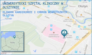 KLINIKA KARDIOLOGII I CHORÓB WEWNĘTRZNYCH - UNIWERSYTECKI SZPITAL KLINICZNY W OLSZTYNIE - ALEJA WARSZAWSKA 30,  OLSZTYN