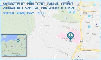 ODDZIAŁ WEWNĘTRZNY - SAMODZIELNY PUBLICZNY ZAKŁAD OPIEKI ZDROWOTNEJ SZPITAL POWIATOWY W PISZU - SIENKIEWICZA 2,  PISZ