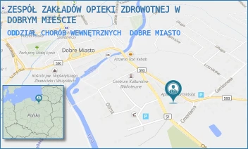 ODDZIAŁ CHORÓB WEWNĘTRZNYCH - ZESPÓŁ ZAKŁADÓW OPIEKI ZDROWOTNEJ IM. JERZEGO PIÓRO W DOBRYM MIEŚCIE - GRUNWALDZKA 10 B,  DOBRE MIASTO