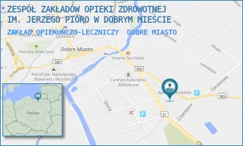 ZAKŁAD OPIEKUŃCZO-LECZNICZY - ZESPÓŁ ZAKŁADÓW OPIEKI ZDROWOTNEJ IM. JERZEGO PIÓRO W DOBRYM MIEŚCIE - GRUNWALDZKA 10  B,  DOBRE MIASTO
