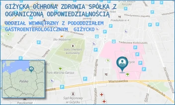 ODDZIAŁ WEWNĘTRZNY Z PODODDZIAŁEM GASTROENTEROLOGICZNYM - GIŻYCKA OCHRONA ZDROWIA SPÓŁKA Z OGRANICZONĄ ODPOWIEDZIALNOŚCIĄ - WARSZAWSKA 41,  GIŻYCKO