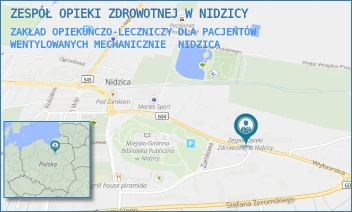 ZAKŁAD OPIEKUŃCZO-LECZNICZY DLA PACJENTÓW WENTYLOWANYCH MECHANICZNIE - ZESPÓŁ OPIEKI ZDROWOTNEJ W NIDZICY - MICKIEWICZA 25,  NIDZICA