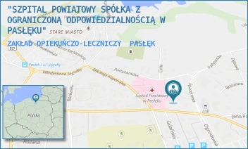 ZAKŁAD OPIEKUŃCZO-LECZNICZY - "SZPITAL POWIATOWY SPÓŁKA Z OGRANICZONĄ ODPOWIEDZIALNOŚCIĄ W PASŁĘKU" - KOPERNIKA 24A,  PASŁĘK