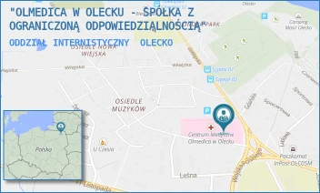 ODDZIAŁ INTERNISTYCZNY - "OLMEDICA W OLECKU - SPÓŁKA Z OGRANICZONĄ ODPOWIEDZIALNOŚCIĄ" - GOŁDAPSKA 1,  OLECKO