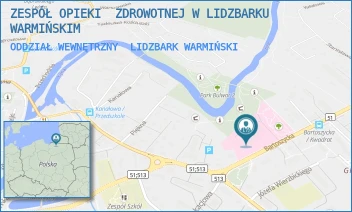ODDZIAŁ WEWNĘTRZNY - ZESPÓŁ OPIEKI  ZDROWOTNEJ W LIDZBARKU WARMIŃSKIM - BARTOSZYCKA 3,  LIDZBARK WARMIŃSKI