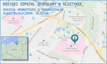 ODDZIAŁ WEWNĘTRZNY Z PODODDZIAŁEM DIABETOLOGICZNYM - MIEJSKI SZPITAL ZESPOLONY W OLSZTYNIE - NIEPODLEGŁOŚCI 44,  OLSZTYN