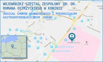 ODDZIAŁ CHORÓB WEWNETRZNYCH Z PODODDZIAŁEM GASTROENTEROLOGICZNYM - WOJEWÓDZKI SZPITAL ZESPOLONY IM. DR. ROMANA OSTRZYCKIEGO W KONINIE - SZPITALNA 45,  KONIN