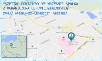 ZAKŁAD OPIEKUŃCZO-LECZNICZY - "SZPITAL POWIATOWY WE WRZEŚNI" SPÓŁKA Z OGRANICZONĄ ODPOWIEDZIALNOŚCIĄ - SŁOWACKIEGO 2,  WRZEŚNIA