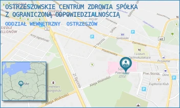 ODDZIAŁ WEWNĘTRZNY - OSTRZESZOWSKIE CENTRUM ZDROWIA SPÓŁKA Z OGRANICZONĄ ODPOWIEDZIALNOŚCIĄ - AL. WOLNOŚCI 4,  OSTRZESZÓW