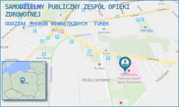 ODDZIAŁ CHORÓB WEWNĘTRZNYCH - SAMODZIELNY PUBLICZNY ZESPÓŁ OPIEKI ZDROWOTNEJ - PODUCHOWNE 1,  TUREK