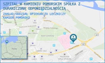 ZAKŁAD/ODDZIAŁ OPIEKUŃCZO LECZNICZY - SZPITAL W KAMIENIU POMORSKIM SPÓŁKA Z OGRANICZONĄ ODPOWIEDZIALNOŚCIĄ - SZPITALNA 10,  KAMIEŃ POMORSKI