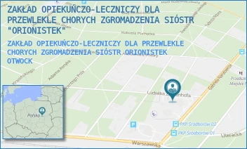 ZAKŁAD OPIEKUŃCZO-LECZNICZY DLA PRZEWLEKLE CHORYCH ZGROMADZENIA SIÓSTR ORIONISTEK - ZAKŁAD OPIEKUŃCZO-LECZNICZY DLA PRZEWLEKLE CHORYCH ZGROMADZENIA SIÓSTR "ORIONISTEK" - ZAMENHOFA 22,  OTWOCK